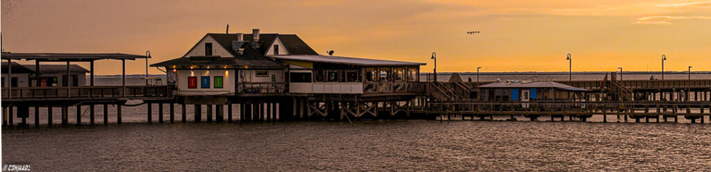 Aerial drone photo of Fairhope Pier, Fairhope AL