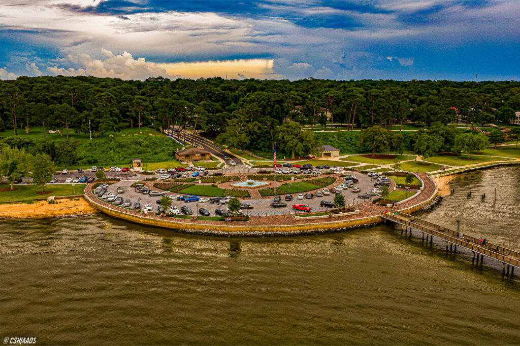 Aerial drone photo of Fairhope Pier, Fairhope AL