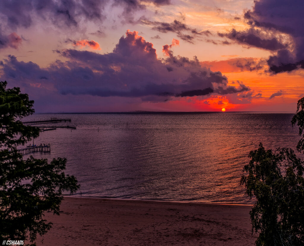 Aerial drone photo of Fairhope Pier, Fairhope AL