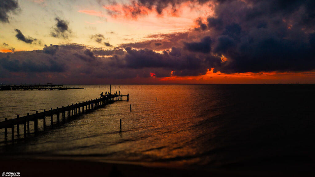 Aerial drone photo of Fairhope Pier, Fairhope AL