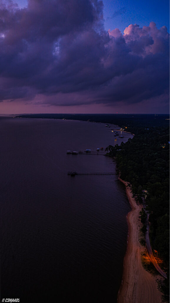 Aerial drone photo of Fairhope Pier, Fairhope AL