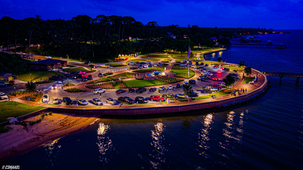 Aerial drone photo of Fairhope Pier, Fairhope AL