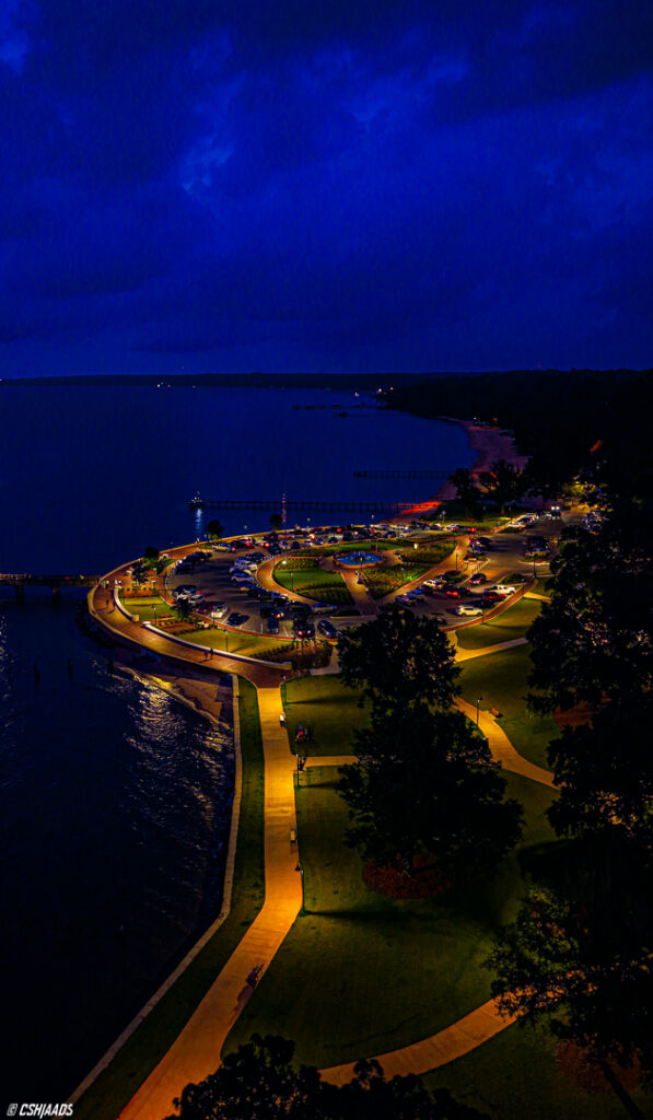Aerial drone photo of Fairhope Pier, Fairhope AL