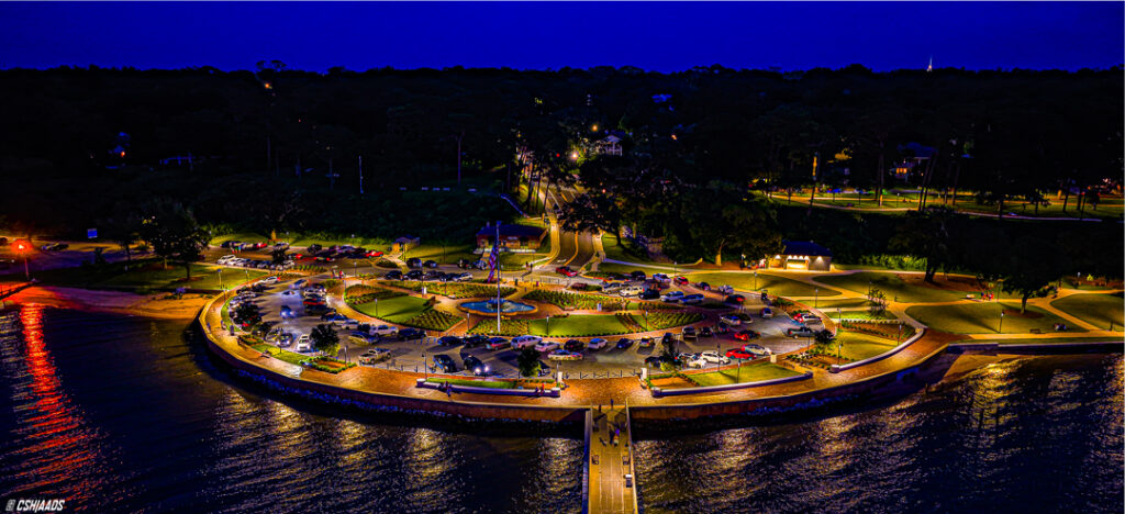 Aerial drone photo of Fairhope Pier, Fairhope AL