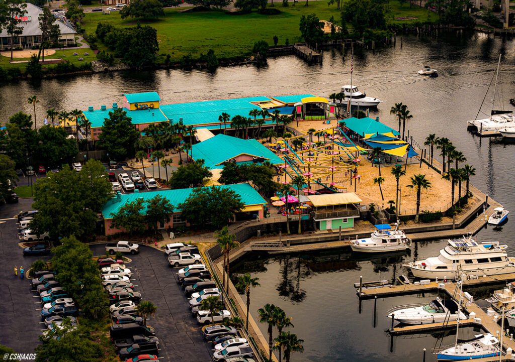 Aerial drone photo of LuLu's, Gulf Shores AL