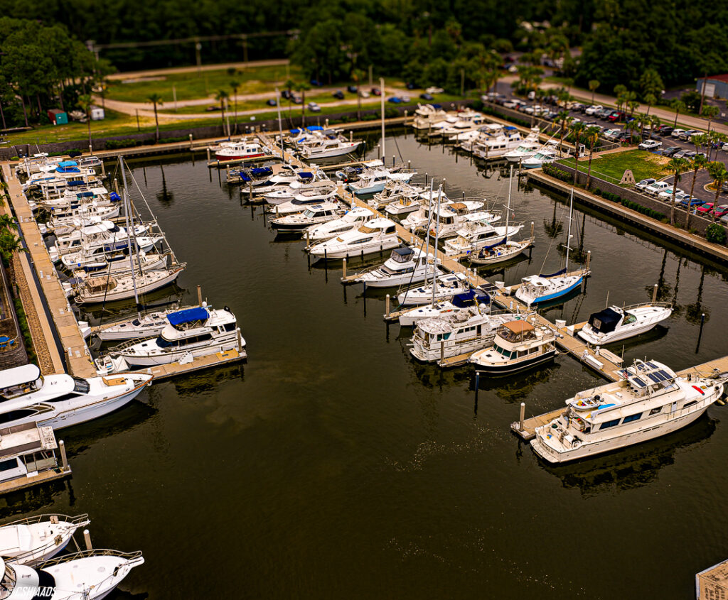Aerial drone photo of LuLu's, Gulf Shores AL