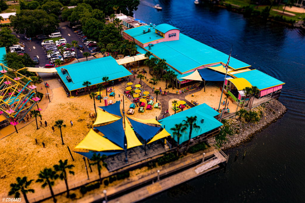 Aerial drone photo of LuLu's, Gulf Shores AL